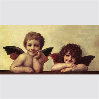 Personalized Sistine Madonna (Two Angels) Masterpiece from Photo of Two Kids - myDaVinci